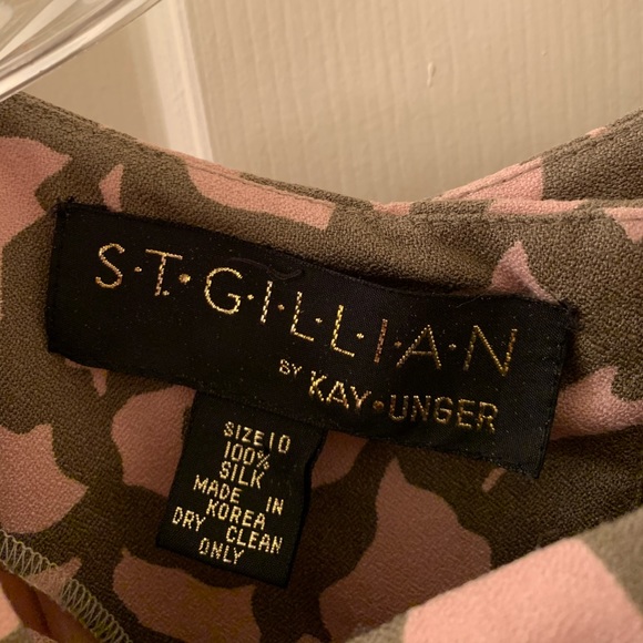 St Gillian By Kay Unger Pink Floral Silk Dress - Picture 5 of 11